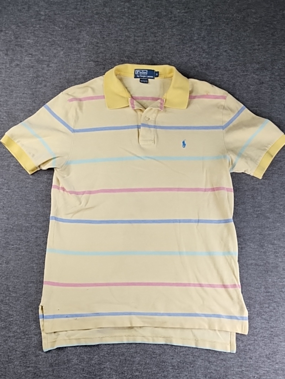 Polo by Ralph Lauren Pastel Yellow Striped Cotton Polo
